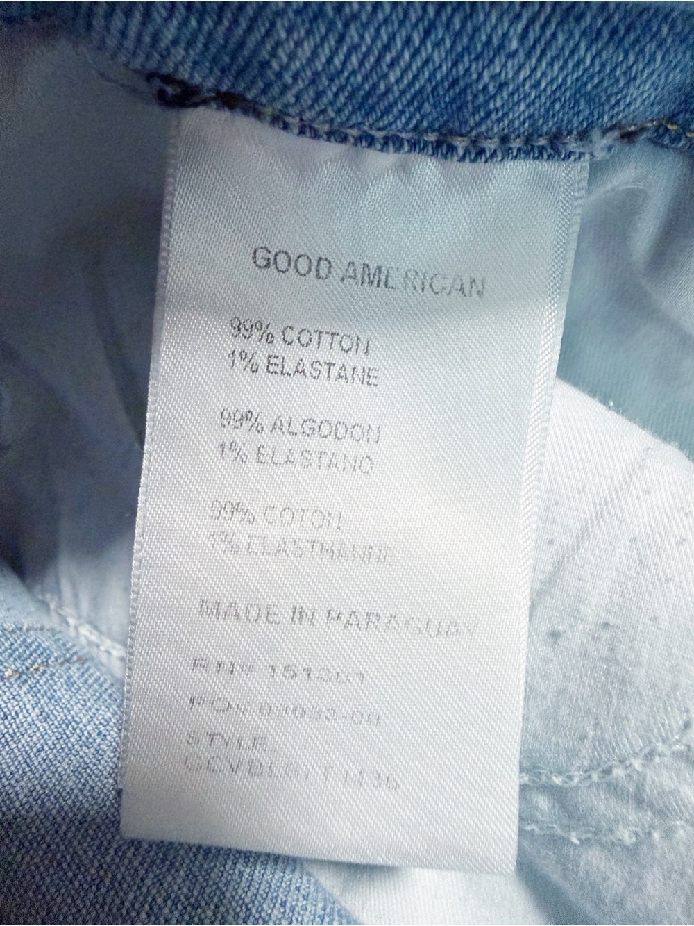 Good American Light Wash Straight Leg High Waisted Jeans - Picture 8 of 9